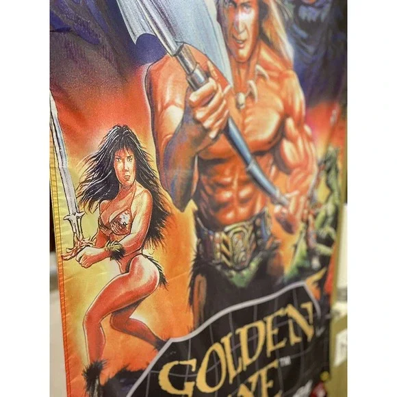 Golden Axe 5ft Flag Sega Genesis 1989 Black Label Banner Poster